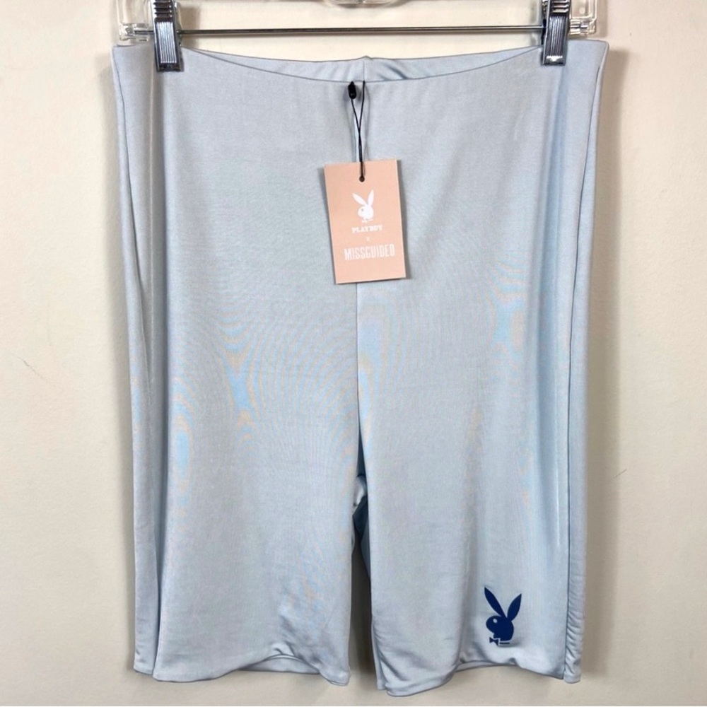 🤩(NWT) Playboy Missguided Biker Shorts Blue Periwinkle Lilac